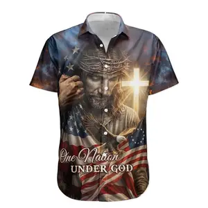 USA 250th Anniversary Hawaii Shirt, 1776-2026 One Nation Under God Button Down, America Celebrating 250 Years Shirt, Independence Day Outfit