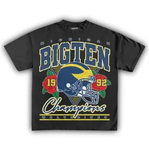Vintage 1992 Wolverines Big Ten Champions Tee, Football Team Shirt, Football Shirt, Vintage Graphic Tee, Unisex T-Shirt, Gift For Men, Top Menswear Streetwear