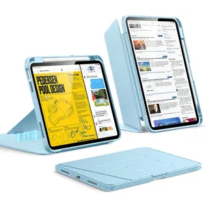 ESR Flip Series Magnetic Case for iPad, Ultra-Stable Multi-Angle Stand with Pencil Holder, Portrait & Landscape Stand, Compatible with iPad Air 11/13 & iPad Pro 11/13