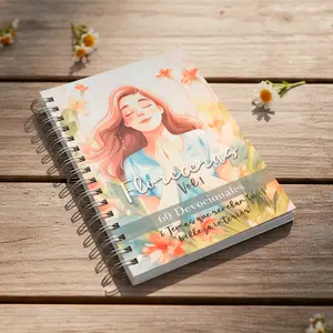 Floreceras Devocional Cristiano para Mujeres en espiral, encuadernado a mano, 60 Devocionales Guiados