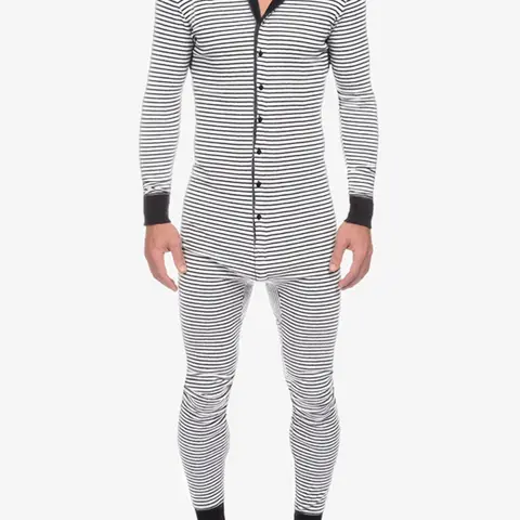 Striped One-Piece Tight-Fit Sleepwear, Pajamas Onesie, Long Sleeve Autumn Winter New Home Wear, Comfortable and Stylish Lounge