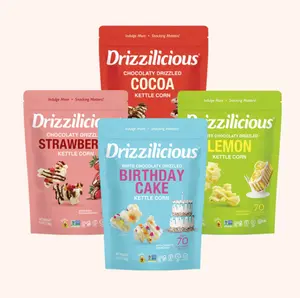 2X DRIZZILICIOUS  Variety Pack 4 Flavor Chocolaty Drizzled Kettle Corn 4.5 oz