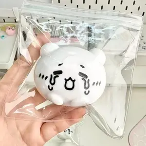 Chiikawa No Battery Needed Unisex Animal Face Stress Relief Toy - Hachiware Usagi Pinch-Rebound Decompression Toy with Creamy Mud Feel, Affordable Everyday Gift
