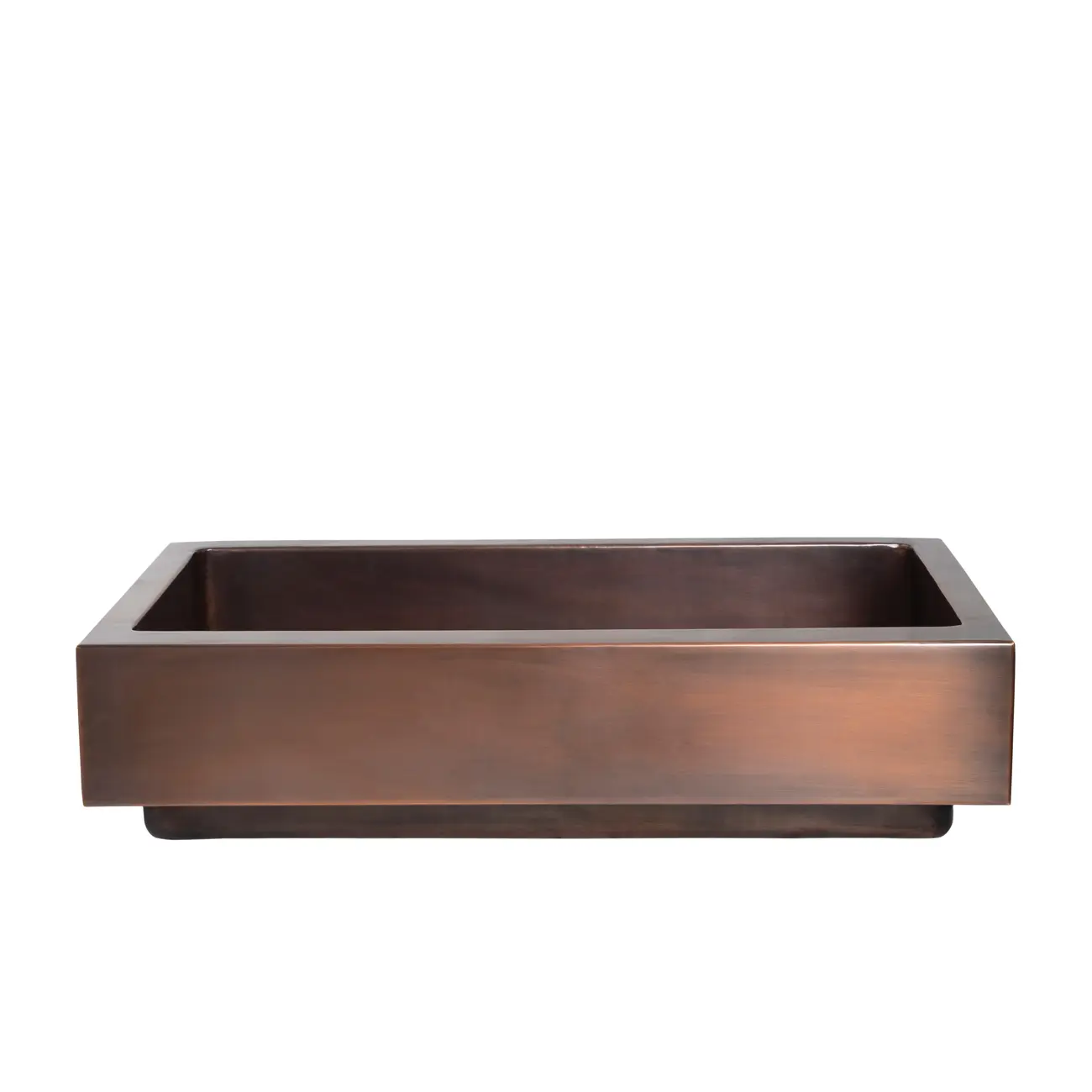 36 Inch Retro Fit Copper Single Bowl Apron Farmhouse Sink - Brown Copper