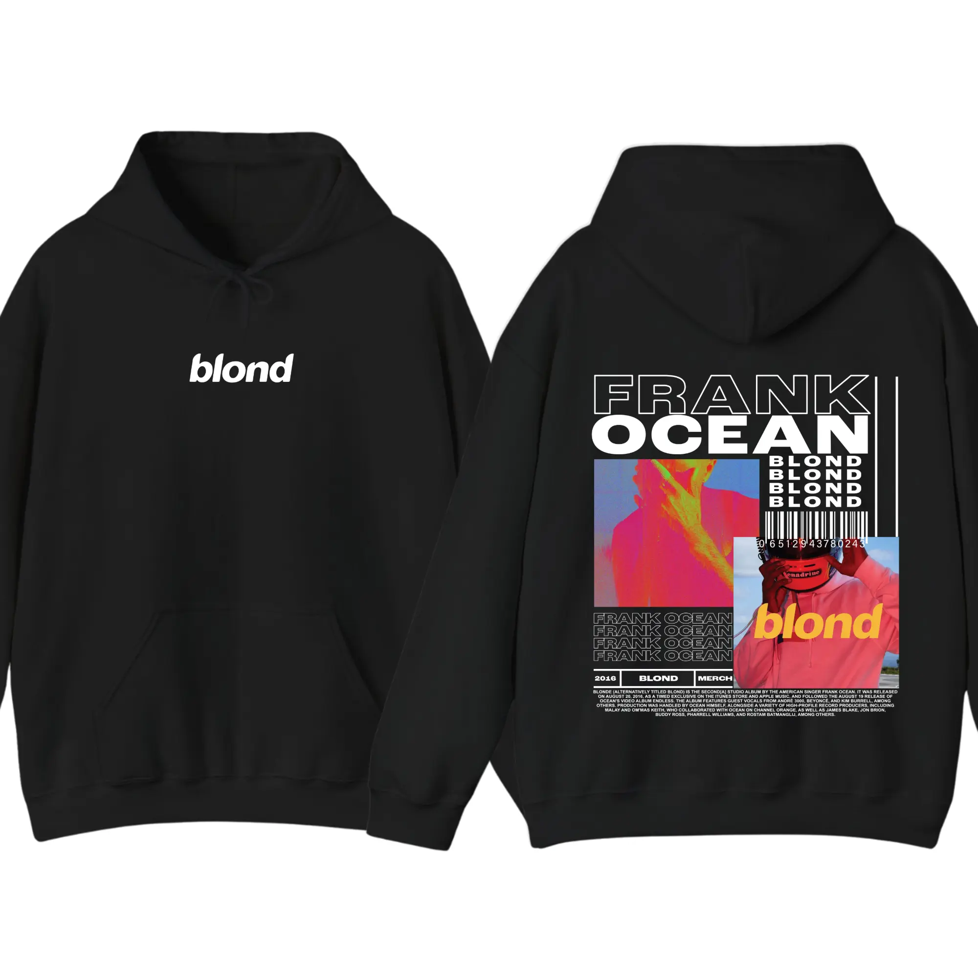 Frank Ocean Blond Graphic Hoodie, Full Color, Full Size, Gift For Men, Gift For Women, Gift For Fans, Comfort Menswear Tops Classic, Streetwear, Trendy Hoodie