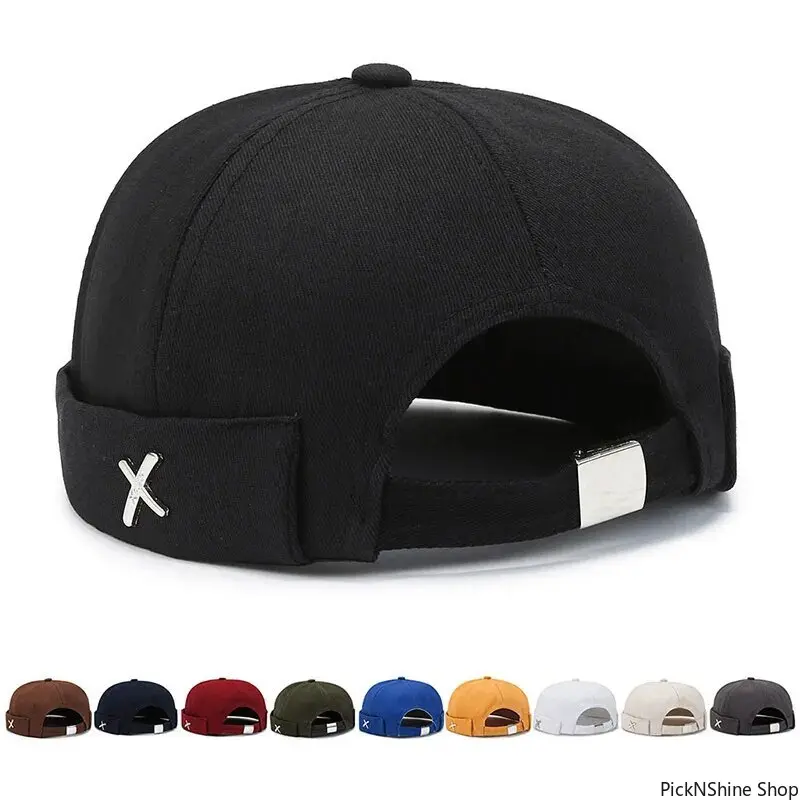 Unisex Korean Style Sailor Beanie - Lightweight Decorative Print Streetwear Headgear, 1 Size Fits All, 4-Season Casual Mens Hats, Adults Accessories, Gifts Option for Spring Daily Use, trendy