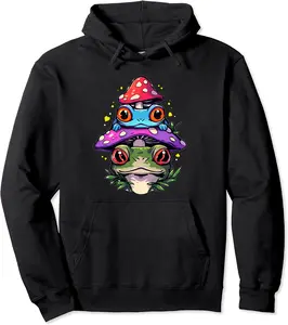 EDM Festival Psychedelic Arty Frog DJ Pullover Hoodie - Parisbus Shop 56B0CMQY7PN1