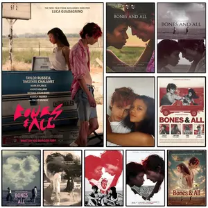 2022 New Movie Bones And All Film Poster Sticky Wall Art Printing Unframed Art Print Waterproof Modern Aesthetic Home Living Bedroom Decor Trendy Room Decoration Gift Durable High Quality