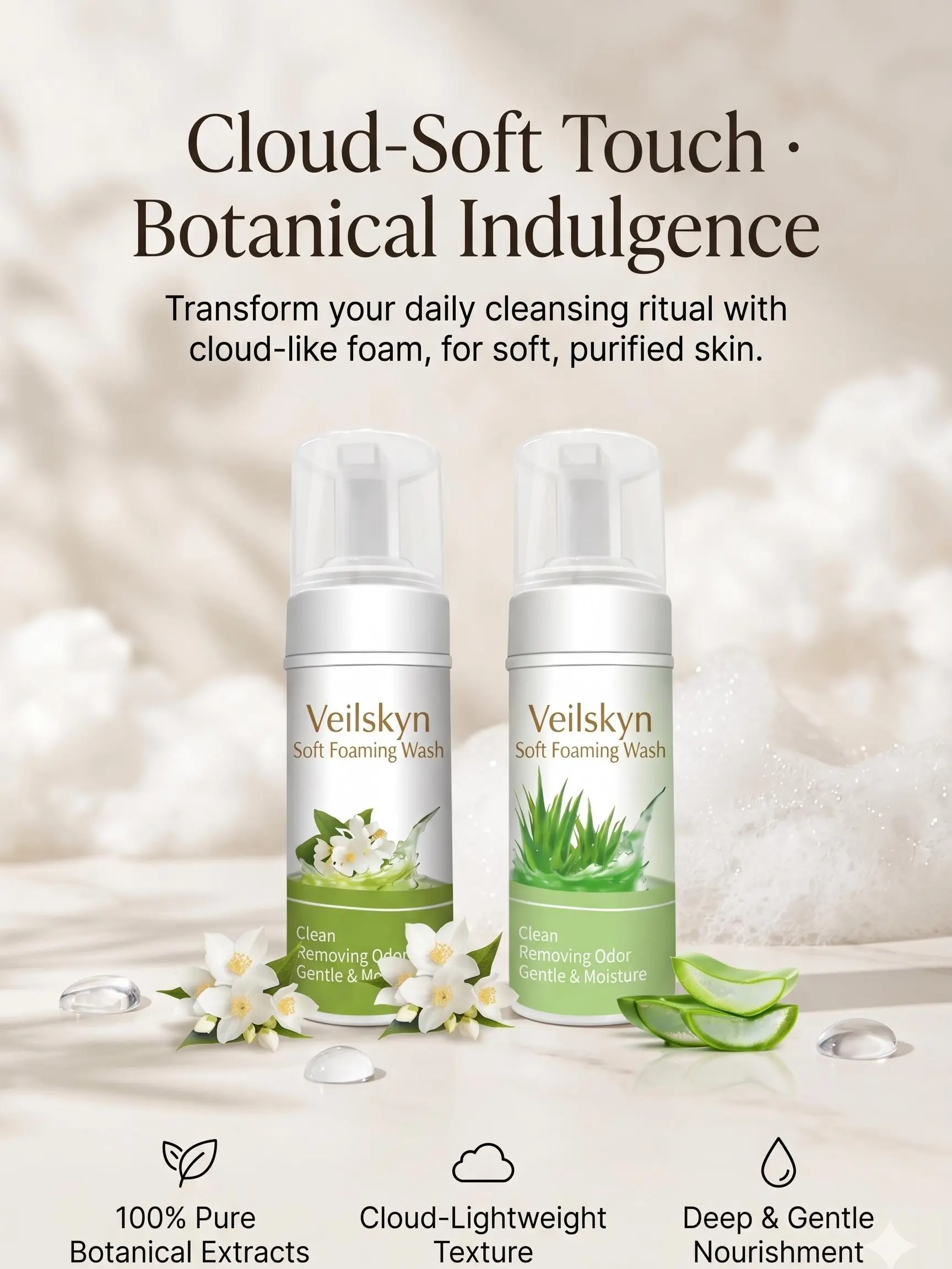 Veilskyn Cloud-Soft Foaming Wash