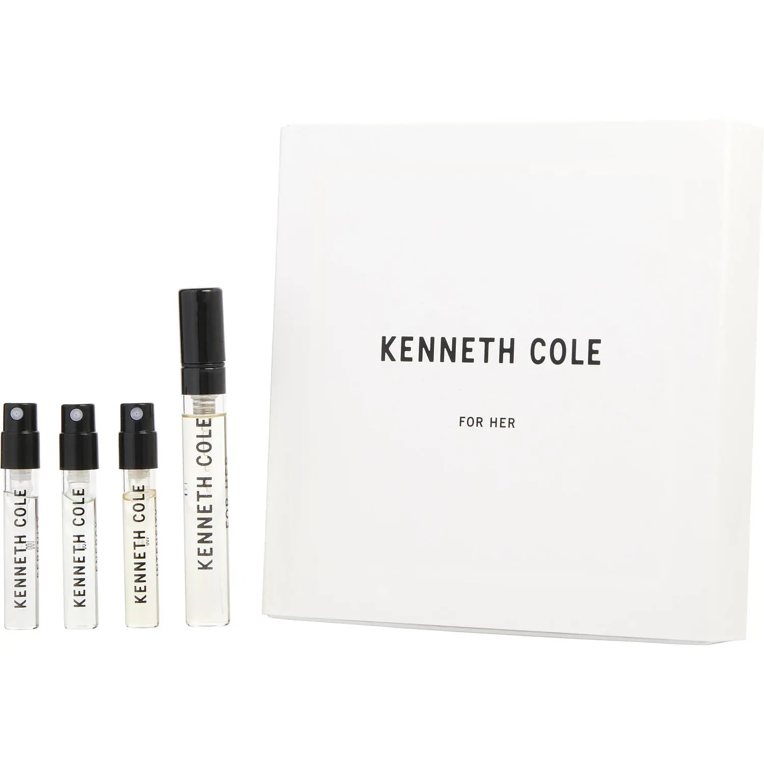 Kenneth Cole Variety Set-4 Piece Mini Variety With Kenneth Cole For Her Edp 0.13 Oz & Intensity & Energy & Serenity And All Are Edt Spray Vial For Women