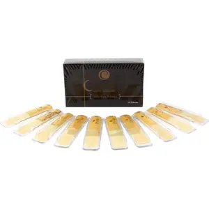 Clarinet Reeds 2.5,  Clarinet Reeds for Practice, Performances, Individually Packed in Plastic Cases, 10-pack