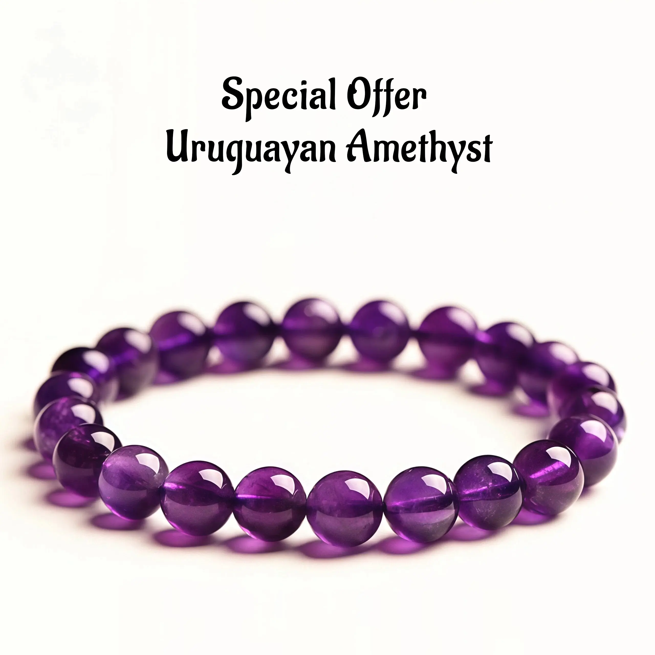 6mm-10mm 3A+ Grade Natural Uruguayan Amethyst Loose Round Purple Crystal Beads, Aid in Meditation, for DIY Jewelry Making - Wholesale Semi-Finished Bracelets, Necklaces, Youth, Craft Projects, 8Mm, 3A+ Grade Uruguayan Amethyst, Unisex, Handmade, Loose Rou