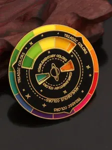 Rotatable Colorful Brooch, Color Matching Puzzle Creative Badge, Bag Clothes Accessories Fashion Accessory Gifts for Men
