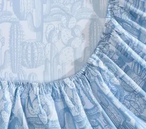 Wrangler Cactus Toile Blue Queen Microfiber Sheet Set