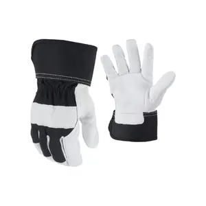 AWP Enhanced Comfort Work Gloves with Goatskin Leather Palms for Men and Women, Made with Genuine Cowhide Leather,X- Large