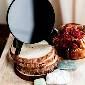 Beautiful Black Obsidian Scrying Mirror