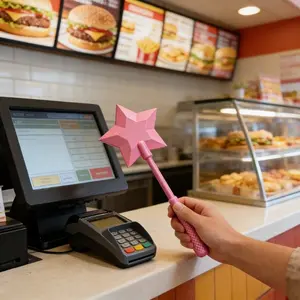 1pc 2D Wand Tap to Pay, Magical Starlight Wands, Contactless Payment Card Holder, Ideal for Card Payments, Convenient and Stylish