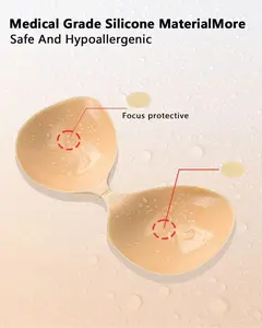 Ultra-Thin Invisible Natural Silicone + Biological Gel Bra Medical Grade Safe Hypoallergenic Second Skin Feel