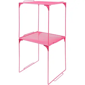 Locker Organizer Shelf Stackable Extra Locker Shelf for School Locker Organizer Storage Cabinet Accessories Suitable for School, Office, and  use (2, )