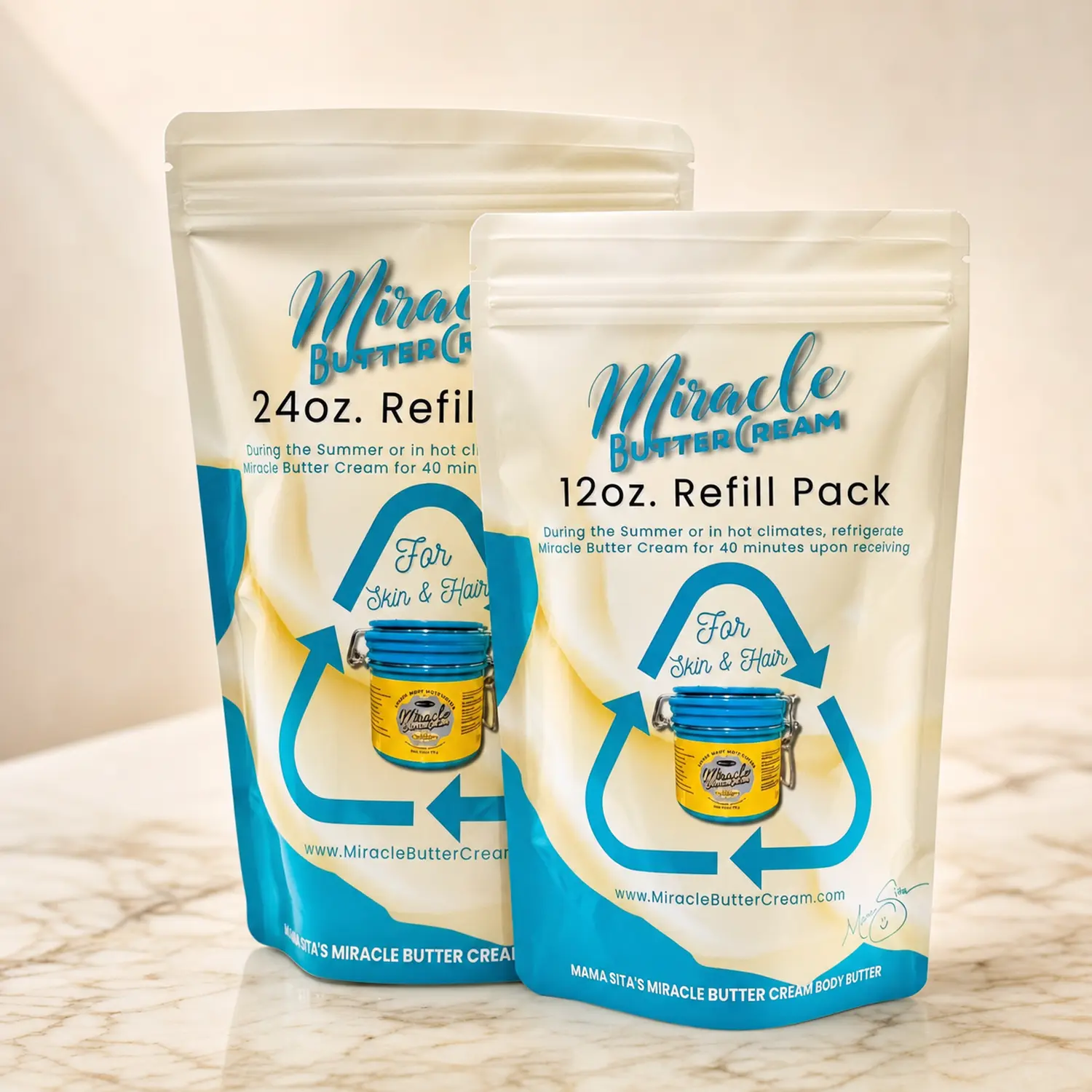 Vegan Cocoa Moisturizer Cream Body Care Refill Packs (12oz or 24oz)