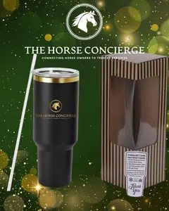 The Horse Concierge 40 oz Double Walled Tumbler in Gift Box with 13 Month Premium App Subscription Ideal for Coffee Tea or Any Beverage