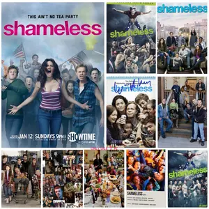 Poster Self-Adhesive Waterproof Art Sticker, Aesthetic Minimalist Wall Poster for Coffee Shop, Bar & Home Room Decor TV Series P-Popular TV Series Shameless