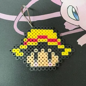 Pearler Bead Keychain - with Hook Attachment