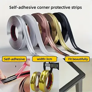 3 Meters X 3 Cm/118.11x1.18 Inches Self-adhesive PVC Wall Corner Decorative Strip, Wallpaper Edging Tape, Home Decoration Frame, and Protective Wall Corners and Frames.