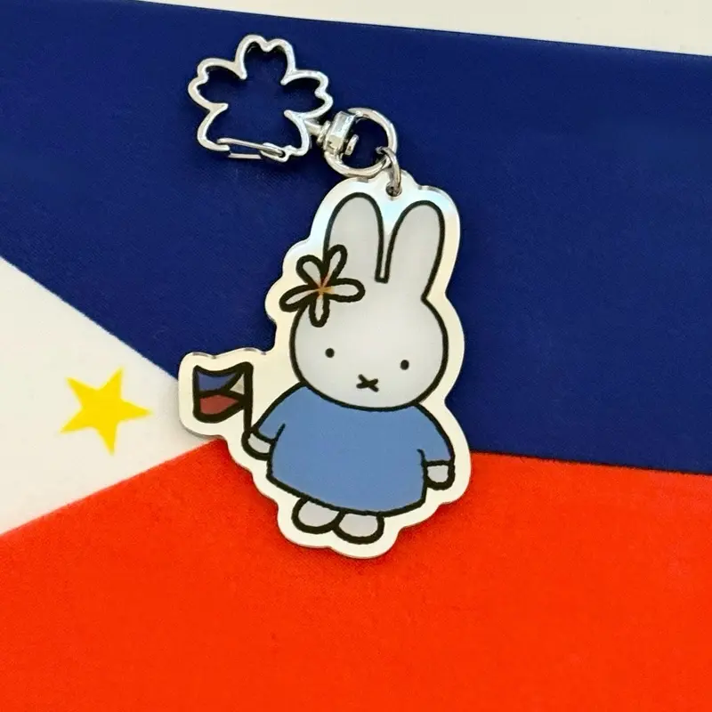 Miffy Philippine Flag Keychain Bag Charm with Blue and Red Accents