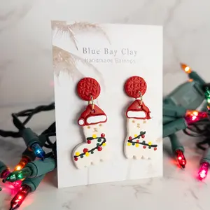 EXCLUSIVE Christmas Llama Dangle Earrings, Hand Painted
