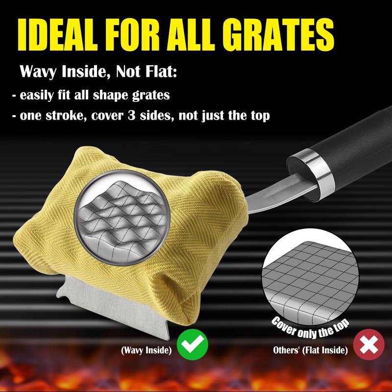GRILLART SteamWizards Grill Brush Bristle Free Bundle with Replacement Head (1 Pack), Soak Basin(1 Pack)
