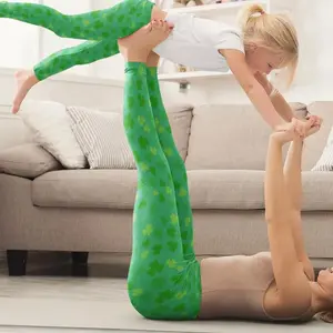 Shamrock Leggings: Matching St Patricks Day Outfits for Mom & Me