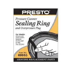 Presto 09985 Pressure Canner Sealing Ring and Overpressure Plug