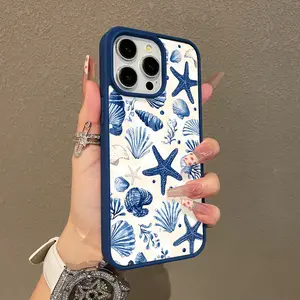 Trendy Magnetic Case for iPhone11/12/13/14/15/16/17/promax Coastal Seashells & Stars MagSafe Ready, Ultra Thin & Shockproof | Cute Pick for Girls