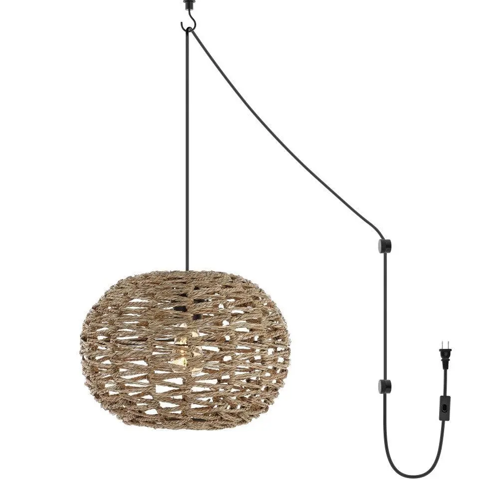 JONATHAN Y Magnolia Adjustable Iron Rustic Farmhouse LED Pendant - Coastal Lighting, Modern Swag Ceiling Light, CFL 13W Ready for Living Room, Kitchen