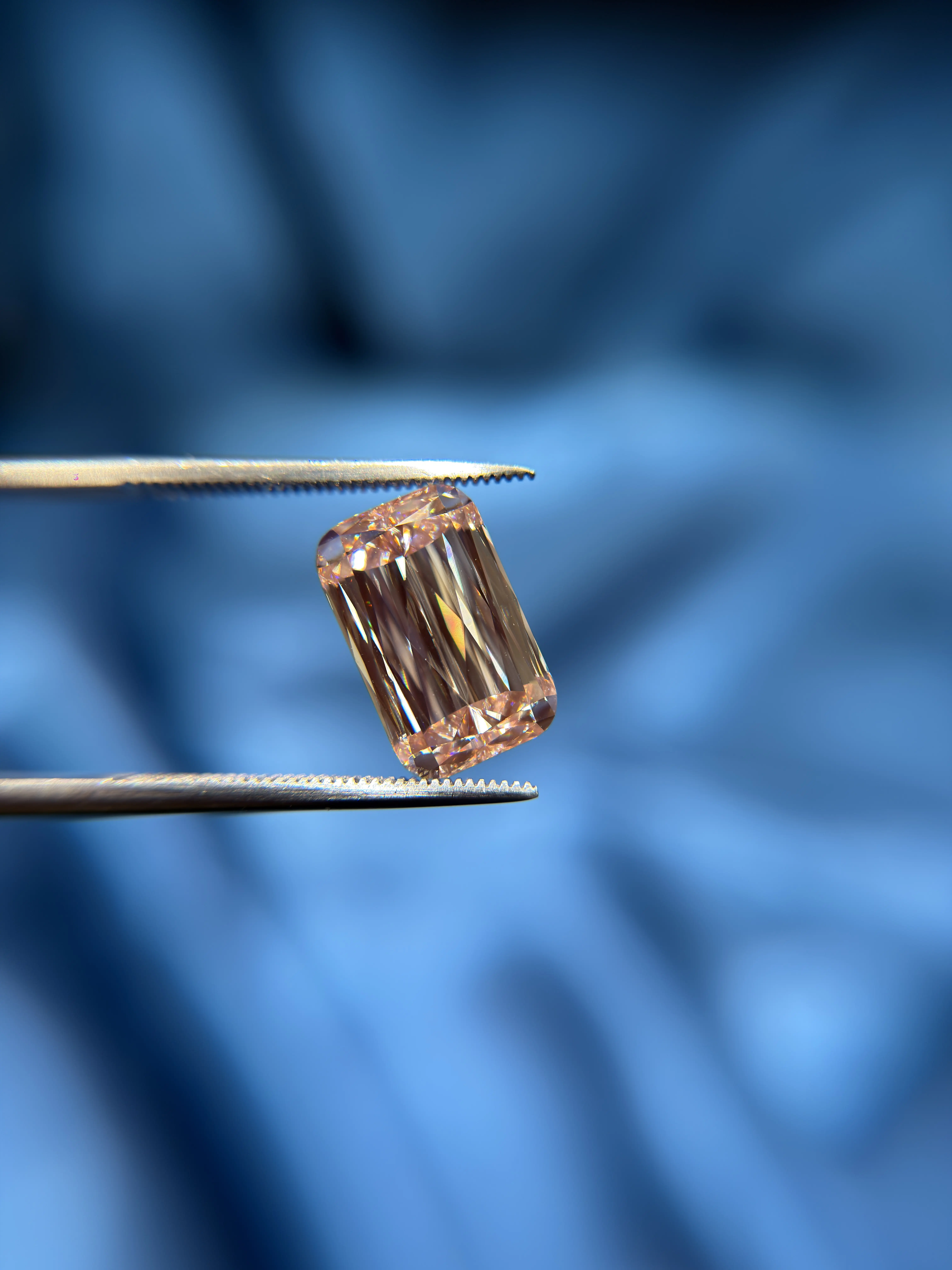 IGI Certified Lab-Grown 5.05 Ct Fancy Intense Pink Cushion Mixed-Cut Diamond, Unique Shape, Unique Cut