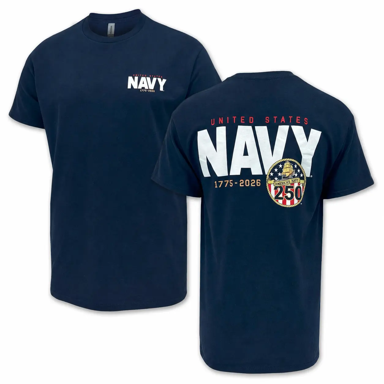 Navy 250th Anniversary Shirt, United States Navy T-Shirt, America’s Navy 1775-2026 Graphic Tee, Navy Veteran Gift, Patriotic Military Apparel