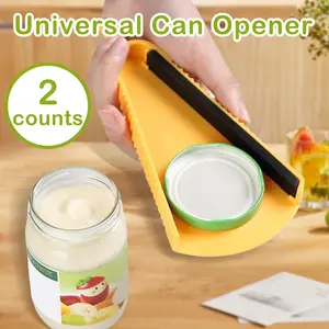 2 Counts Jar and Bottle Opener, Multifunctional Can Lid Gripper Pad for Weak Hands