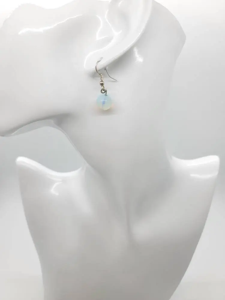Opalite Crystal Earrings: Full Moon Healing Jewelry