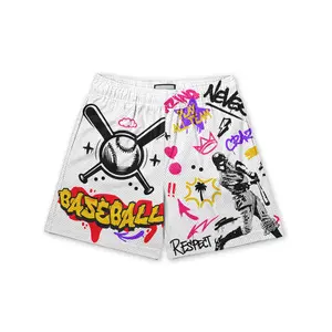 Baller Lifestyle | Graffiti Baseball Shorts – 5" Premium Athletic Shorts for Youth & Adults | Lightweight Breathable Summer Sports Shorts | Baseball Training, Gym & Everyday Activewear