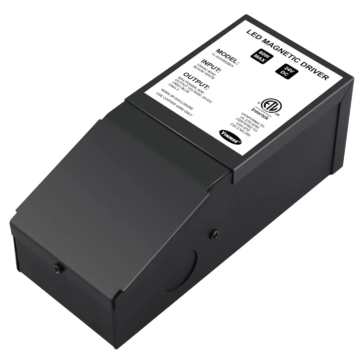 LED Driver 24V 60W  Dimmable LED Transformer, Power  120VAC to 24VDC,Compatible with Lutron and Leviton Dimmers, for LED Strip Lights, Kitchen, Cabinet, ETL Listed