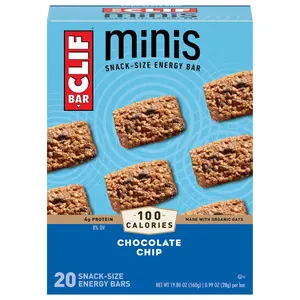Clif Bar Minis - Chocolate Chip - Made with Organic Oats - 4g Protein - Non-GMO - Plant Based - Snack-Size Energy Bars