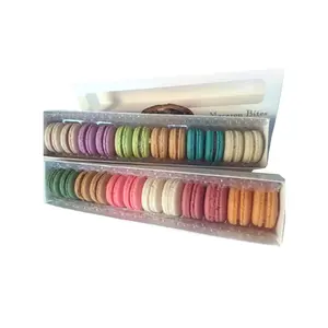 Macaron Bites - French Macarons Assorted Gift Box of 24 Meringue-like Cookies with Creamy Exotic Flavors for Snacks & Desserts