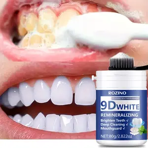 Rozino 9D Brightening Mint Toothpaste 80g, Deep Cleaning & Oral Protection, Ice Cool Menthol, Sensitive Teeth Friendly, Travel Size