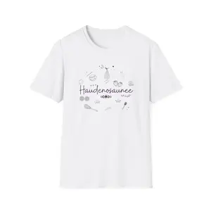 Haudenosaunee Doodle Art T-Shirt, Indigenous Tee, Cute Apparel, Gifts for Her, Native American clothing, Indigenous Wear