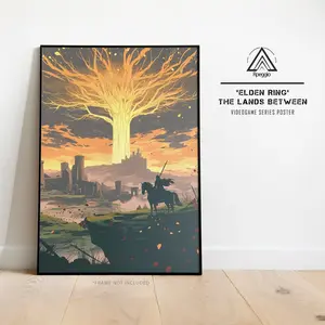 Elden Ring Poster – The Lands Between Minimalist Wall Art | Fantasy Video Game Decor | Giclée Print for Gamer Room