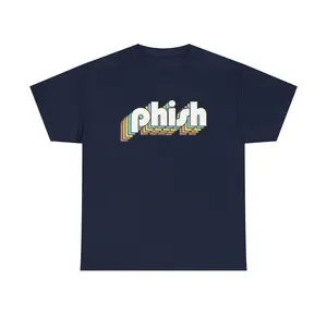 Phish  Retro Vintage 3D Logo Graphic Unisex  Tee | Jam Band Psychedelic Music Festival Phish Logo Shakedown Lot Unisex Tshirt