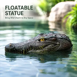 Creative Crocodile Head Float Statue, Perfect for Garden Pool Decor, Prank Gift Idea, Fun Swimming Pool Decoration, Ideal Friend Present