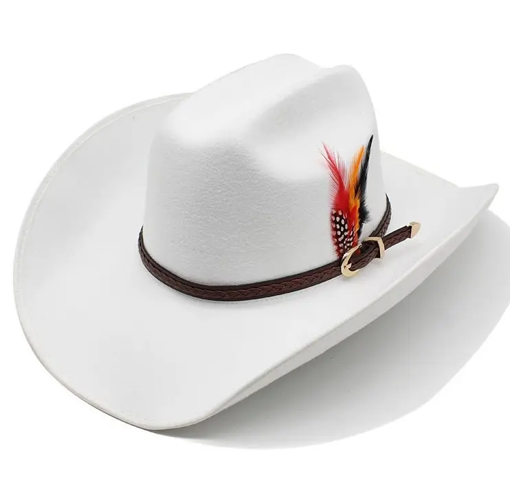 Minimalist Curved Brim Fedora Hat, Elegant Western Cowboy Hat, Outdoor Travel Sun Protection Wide Brim Hat for Women