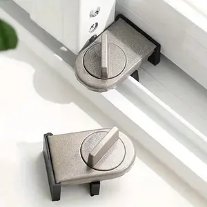1pc Sliding lock, featuring anti-hand entrapment, anti-theft, anti-drop and safety locking functions, is suitable for use in family bedrooms, bathrooms, offices and door locks.